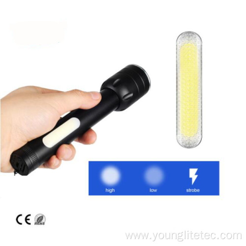 2021 Aluminum USB Rechargeable High Power Flashlight Torch